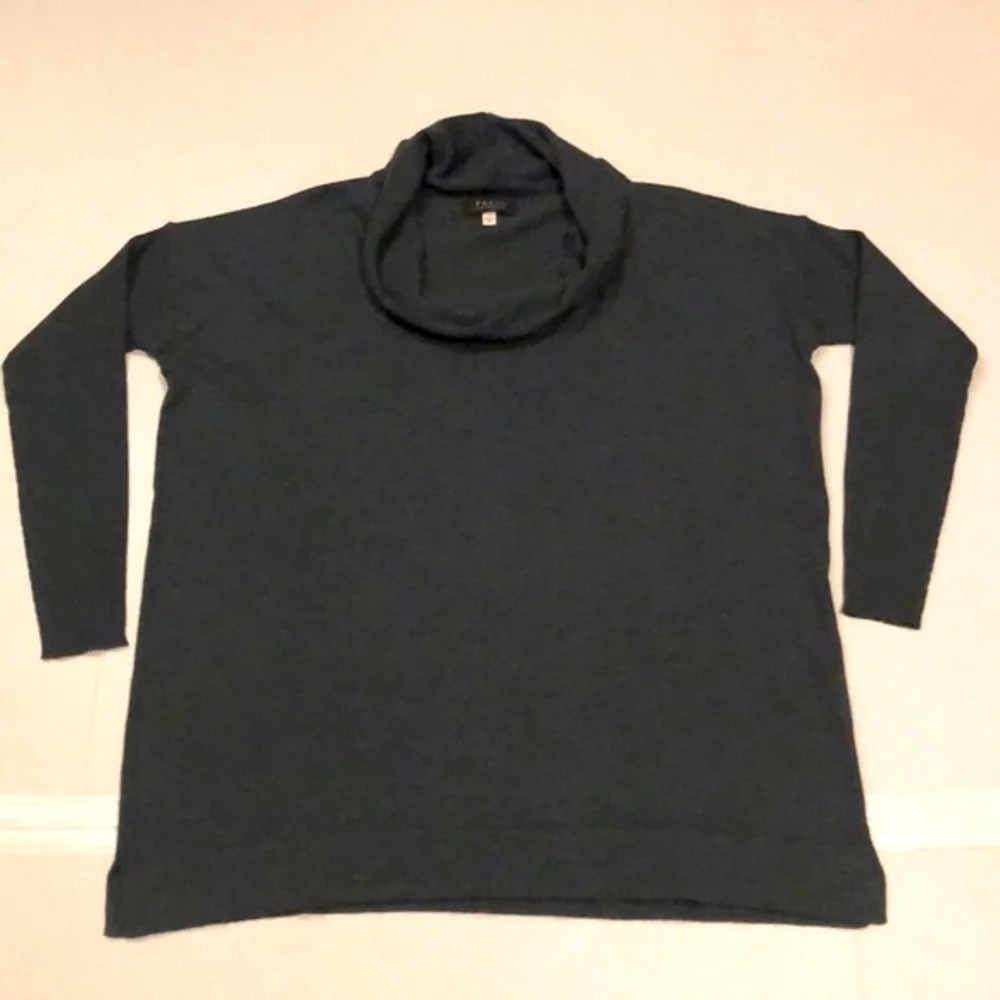 FORTE CASHMERE COWL NECK, DROP SHOULDER, MERINO WOOL AND SILK SWEATER/EUC - Picture 4 of 16